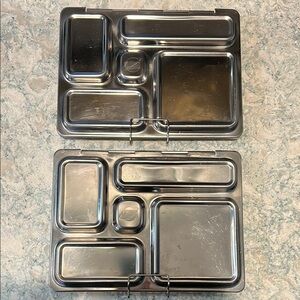 Set of 2 Planet Box Stainless Steel Lunch Trays